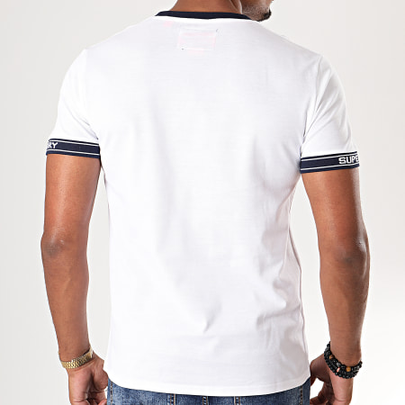 Superdry - Tee Shirt OL Pique Cali Ringer M1000017A Blanc