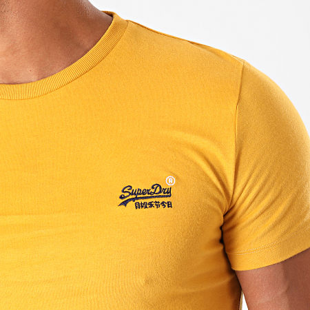 Superdry - Tee Shirt OL Vintage Embroidery M1000020A Jaune Moutarde