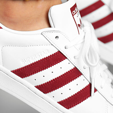 Adidas Originals - Baskets Superstar EF9240 Footwear White Burgundy