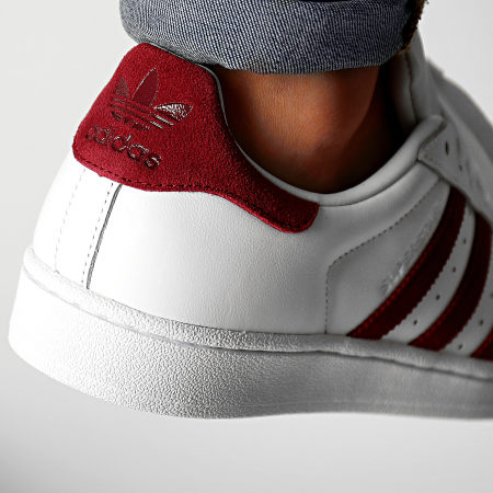 Adidas Originals - Zapatillas Superstar EF9240 Calzado Blanco Burdeos