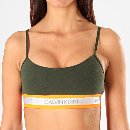 Calvin Klein - Brassière Femme QF5459E Vert Kaki Orange Argenté