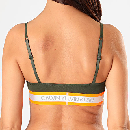 Calvin Klein - Brassière Femme QF5459E Vert Kaki Orange Argenté