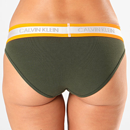 Calvin Klein - Bragas Mujer QF5460E Verde Caqui Naranja Plata