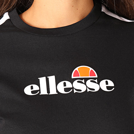 Ellesse - Orsola SGC07382 Camiseta Mujer Manga Larga Con Rayas Negra
