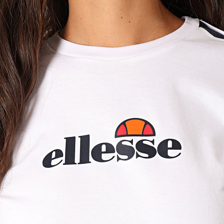 Ellesse - Orsola SGC07382 Camiseta Mujer Manga Larga Con Rayas Blanca