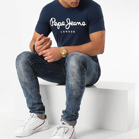 Pepe Jeans - Camiseta Original Elástica 501594 Azul Marino