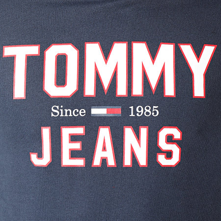 Tommy Jeans - Sweat Capuche Essential 1985 Logo 7025 Bleu Marine