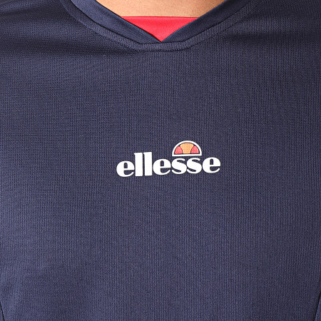 Ellesse - Tee Shirt De Sport Col V Oversize Beasley SEC7499 Bleu Marine