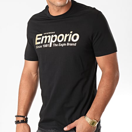 Emporio Armani - Tee Shirt 6G1T96-1J00Z Noir Doré
