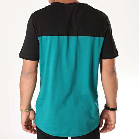 Fila - Tee Shirt A Bandes Anastas 687238 Noir Turquoise