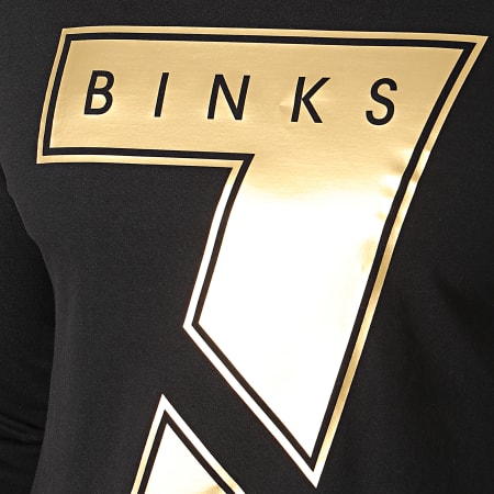 7 Binks - Tee Shirt Manches Longues Seven Noir Doré