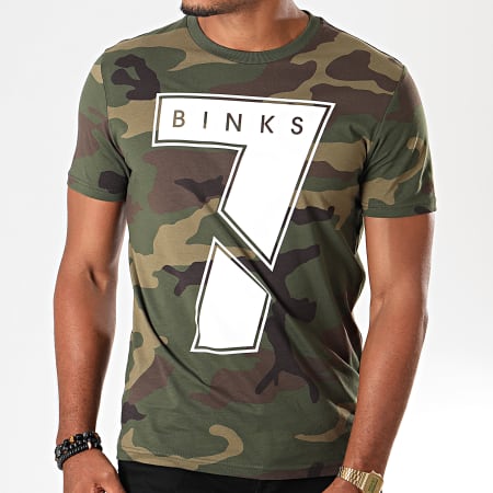 7 Binks - Tee Shirt Seven Camouflage Vert Kaki