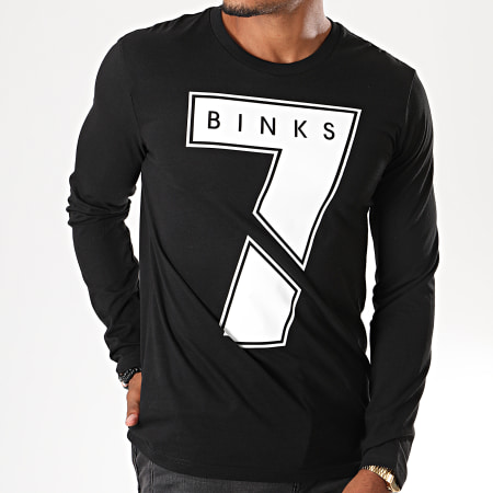 7 Binks - Tee Shirt Manches Longues Seven Noir Blanc