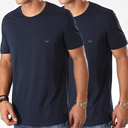 Emporio Armani - Lot De 2 Tee Shirts 111647-CC722 Bleu Marine