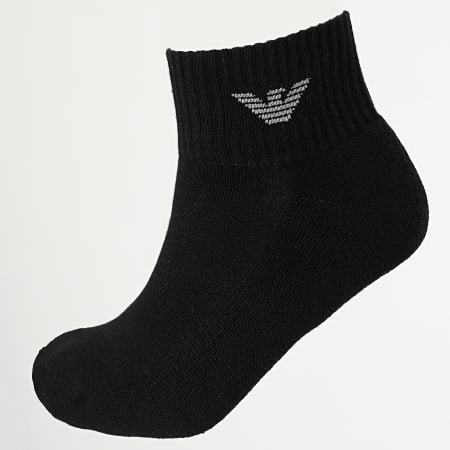 Emporio Armani - Lote de 3 pares de calcetines cortos 30220-CC195 Negro