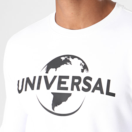 Universal Studio - 2019 Universal Logo Mono Crewneck Sudadera Blanco Negro