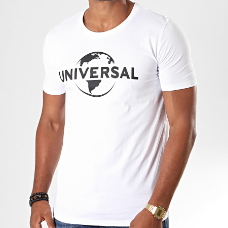 Universal Studio - Tee Shirt Universal Logo Mono 2019 Blanc Noir
