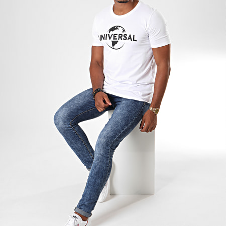 Universal Studio - Camiseta Universal Logo Mono 2019 blanco negro