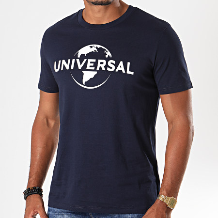Universal Studio - Camiseta Universal Logo Mono 2019 azul marino blanco