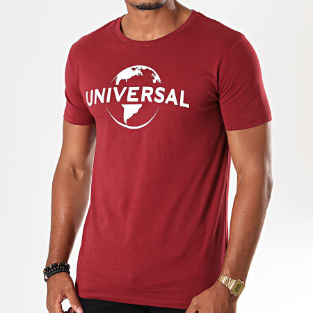 Universal Studio - Tee Shirt Universal Logo Mono 2019 Bordeaux Blanc