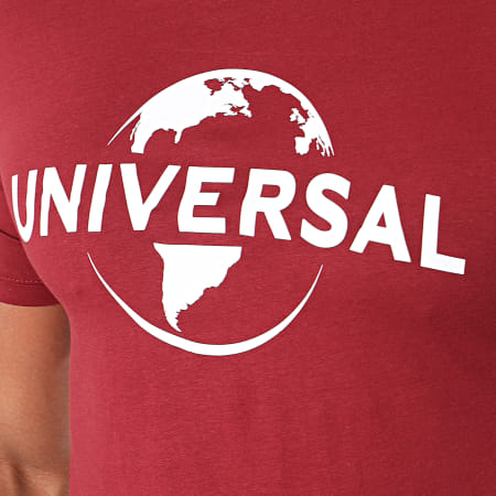 Universal Studio - Camiseta Universal Logo Mono 2019 Burdeos Blanco