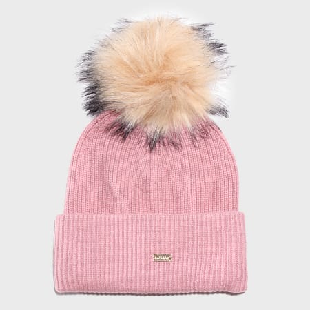 Superdry - Gorro Mujer Heritage Canalé Rosa