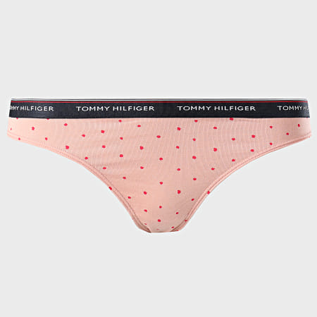 Tommy Hilfiger - Pack De 3 Tangas Mujer 1608 Pink Fuschia Burgundy