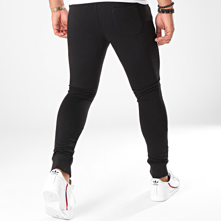 7 Binks - Pantaloni da jogging con logo nero rosso