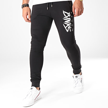 7 Binks - Pantalon Jogging Logo Noir Blanc