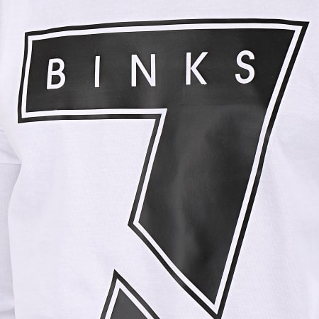7 Binks - Tee Shirt Manches Longues Seven Blanc Noir