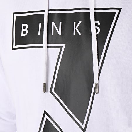 7 Binks - Sweat Capuche Seven Blanc Noir
