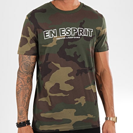 Heuss L'Enfoiré - Camiseta En Caqui Verde Espíritu Camuflaje