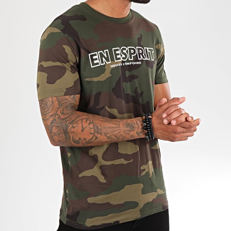 Heuss L'Enfoiré - Tee Shirt En Esprit Camouflage Vert Kaki