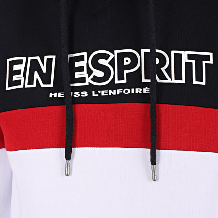 Heuss L'Enfoiré - Felpa con cappuccio Esprit Tricolour Blu Navy Bianco Rosso
