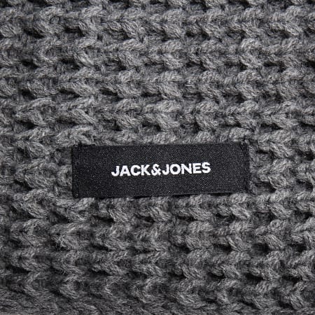 Jack And Jones - Echarpe Tube Waffle Knit Gris Chiné