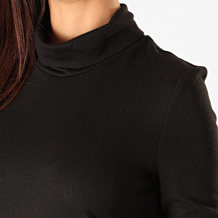 Vero Moda - Vestido Suéter De Cuello Alto De Mujer Malena Negro