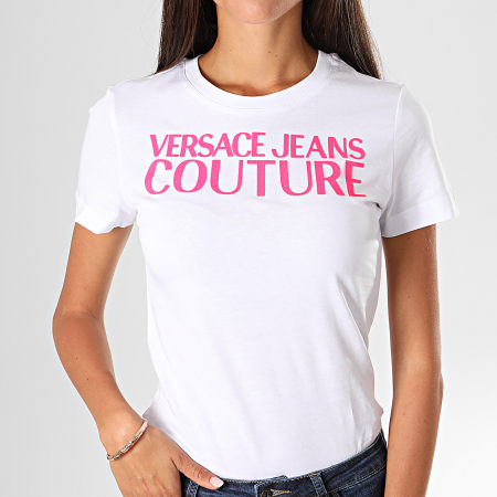 Versace Jeans Couture - Tee Shirt Slim Femme B2HUB7T1-30283 Blanc