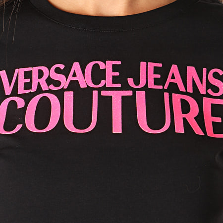 Versace Jeans Couture - Camiseta Mujer Slim B2HUB7T1-30283 Negro