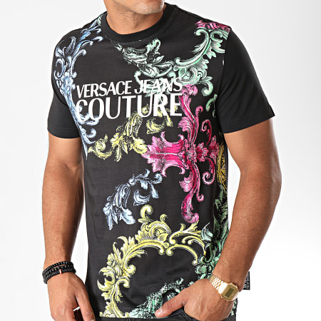 Versace Jeans Couture - Tee Shirt Renaissance Floral B3GUB7M2 Noir