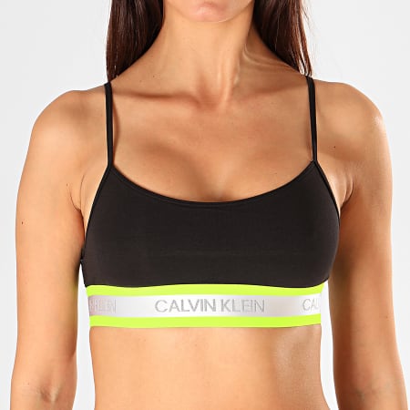 Calvin Klein - Sujetador Mujer Sin Forro 5459 Negro Blanco Verde