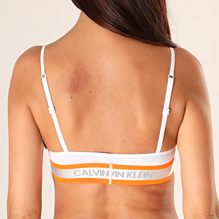 Calvin Klein - Brassière Femme Unlined 5459 Blanc Gris Orange