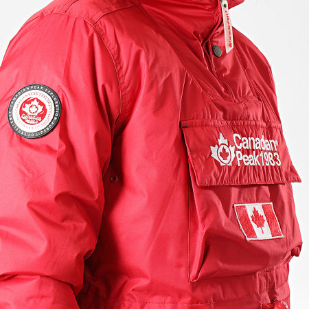 Canadian Peak - Chaqueta con capucha y cuello con cremallera Bonopeak roja