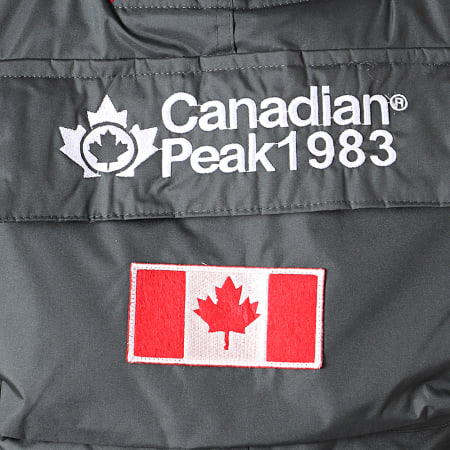 Canadian Peak - Chaqueta con capucha y cuello con cremallera Bonopeak Gris carbón