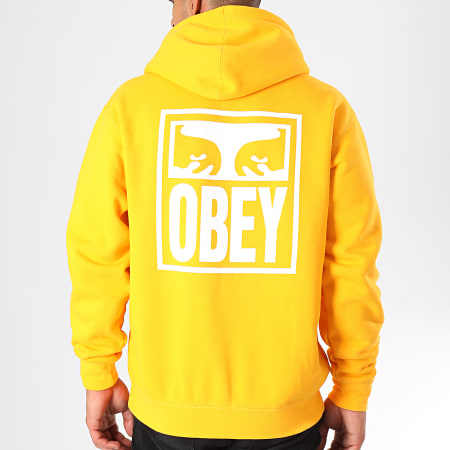 Obey - Sudadera Eyes Icon Naranja Blanco