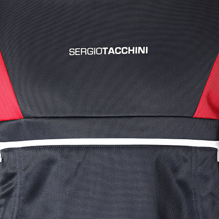 Sergio Tacchini - Sweat Capuche A Bandes Darren 38235 Bleu Marine Bordeaux Blanc