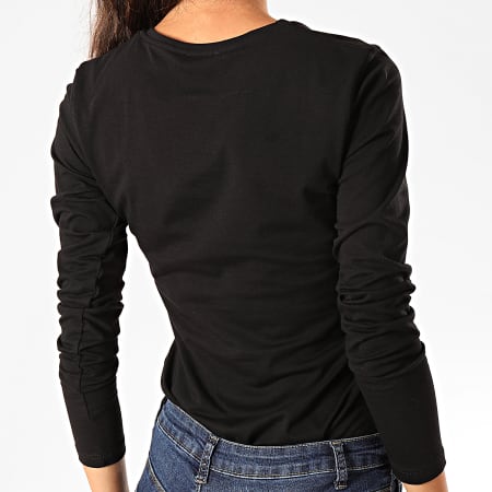 Emporio Armani - Tee Shirt Manches Longues Femme 163229-9A317 Noir Cuivre