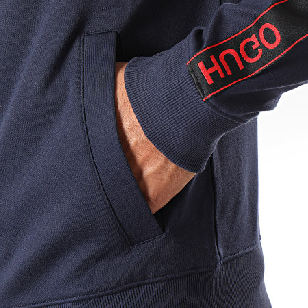 HUGO - Dalkutta Reverse Logo Stripe Chaqueta con cremallera 50414143 azul marino rojo