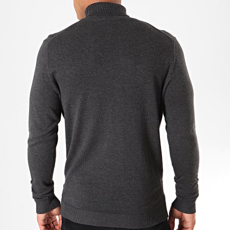 Selected - Pull Col Roulé Tower Gris Anthracite Chiné