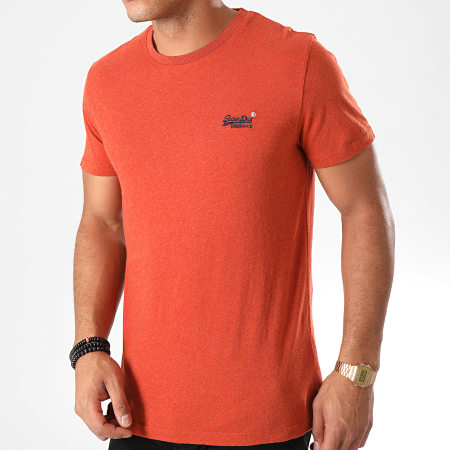 Superdry - Camiseta con bordado vintage de etiqueta naranja M1000020A Heather Brick