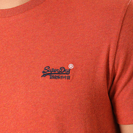 Superdry - Tee Shirt Orange Label Vintage Embroidery M1000020A Brique Chiné